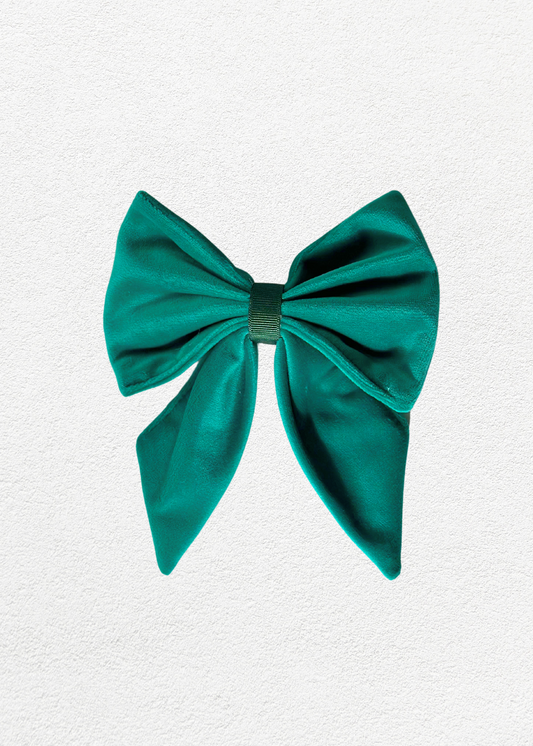 Bow - Plush Teal Velvet