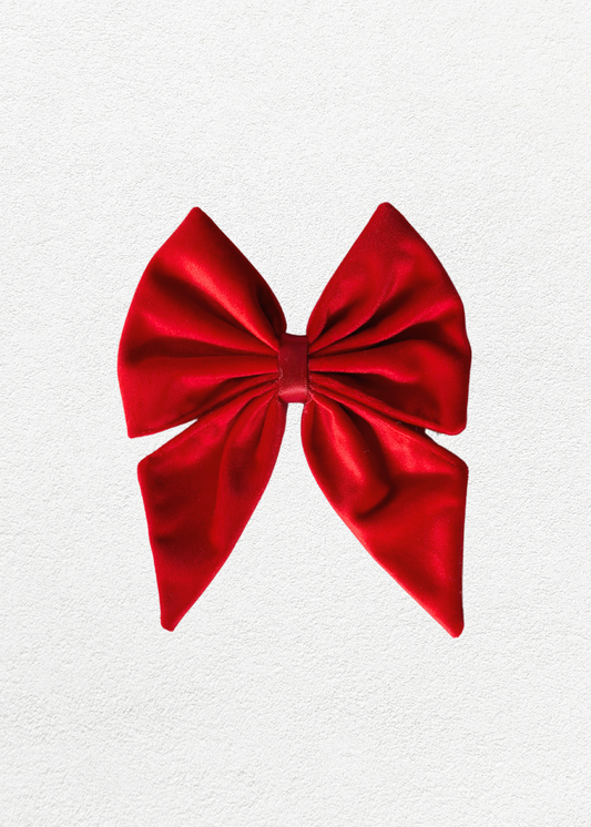 Bow - Plush Red Velvet