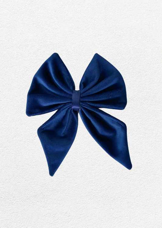Bow - Plush Navy Velvet