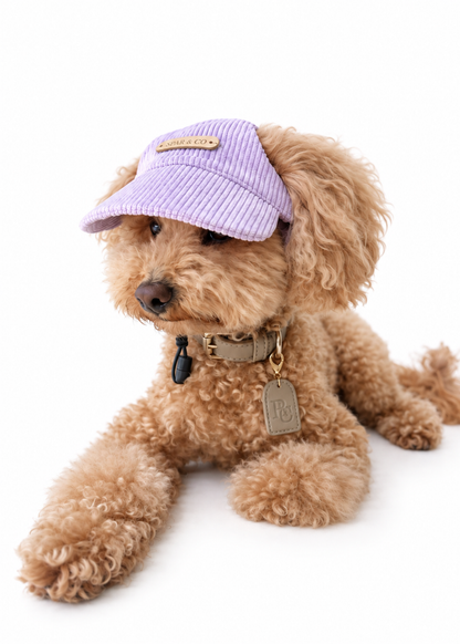 Corduroy Dog Cap – Purple