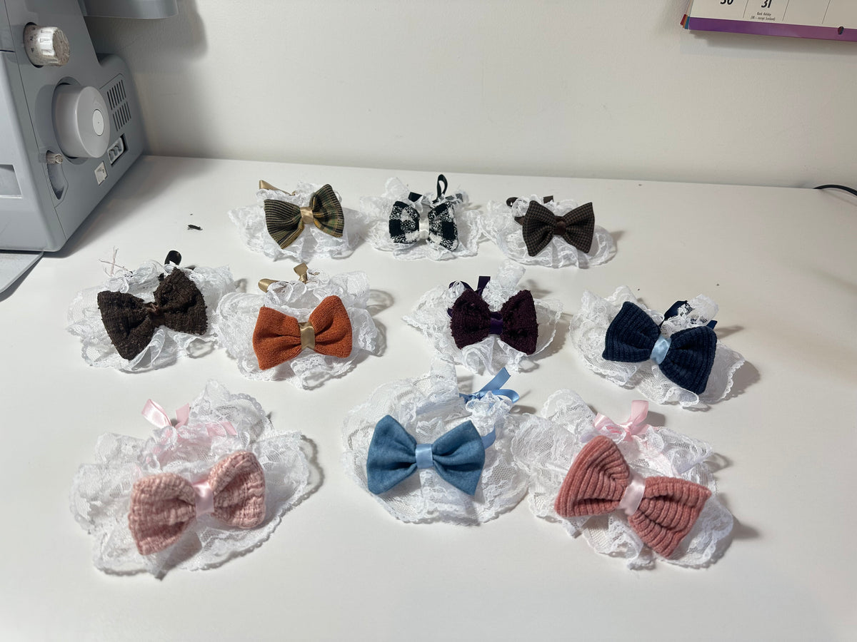 Custom Puppy Bandanas & lace collar bibs