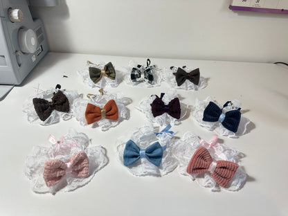 Custom Puppy Bandanas & lace collar bibs