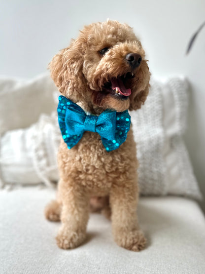 Disco Blue Bow Tie