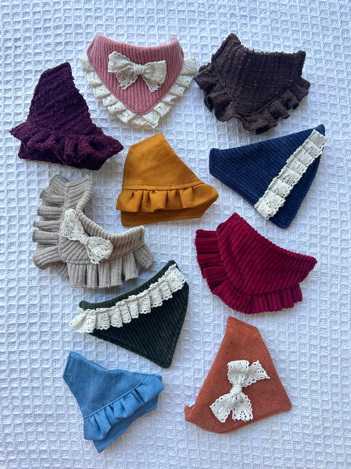 Custom Puppy Bandanas & lace collar bibs
