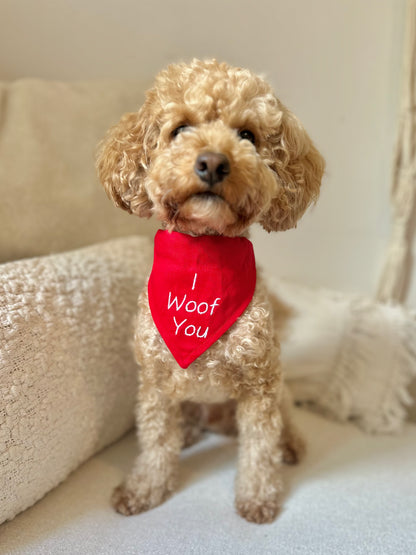 'I Woof You' Bandana