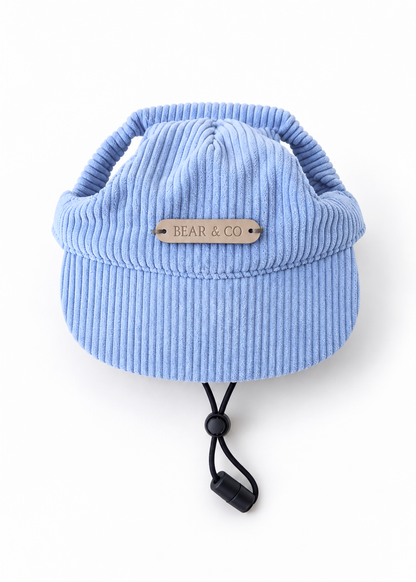 Corduroy Dog Cap – Blue